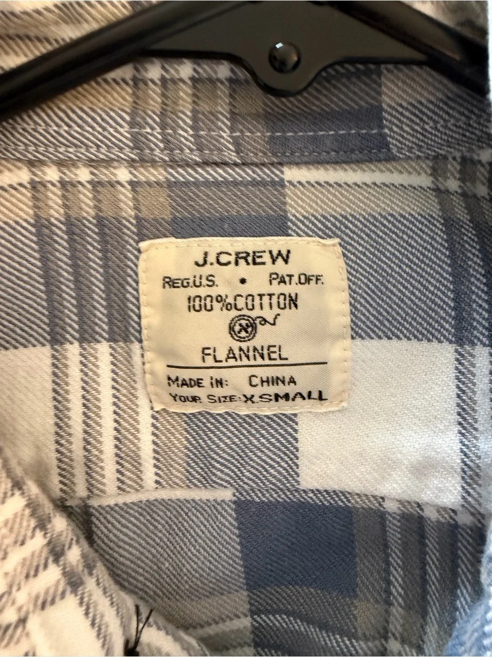 J. Crew Blue and White Plaid Button-Down Shirt